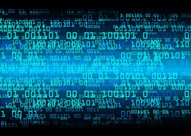 ikili kod ve metin ile soyut arkaplan