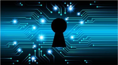 Asma kilitli devre kartı. vektör illüstrasyonu