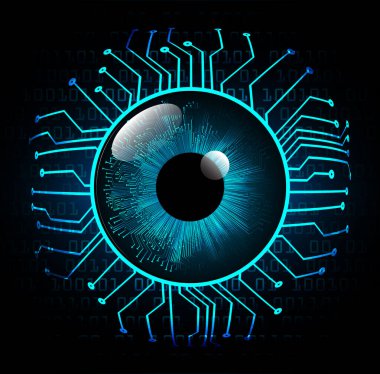 Gözbebeği ile mavi göz.