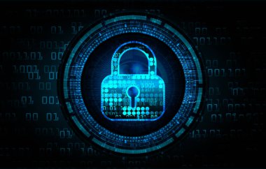 dijital güvenlik kavramı: mavi dünyanın arka planında ikili kod