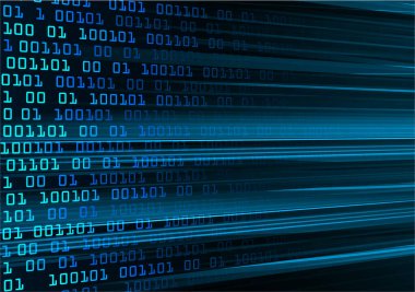 Numara ve basamaklı mavi ikili kod