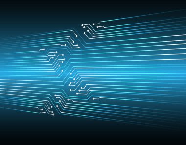 Mavi arkaplanı olan devre kartı
