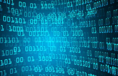 mavi arkaplan ile ikili kod