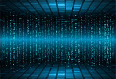 İkili kod ve veriye sahip soyut arkaplan