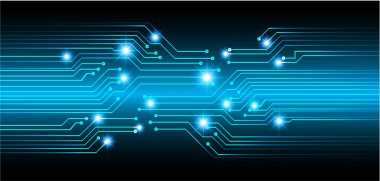 Devre kartlı soyut mavi arkaplan