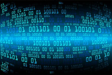 mavi ekranlı ikili kod arkaplanı