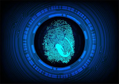 Siyah arkaplanda parmak izi var.