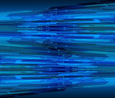 Parlak çizgiler ve noktalarla soyut arkaplan