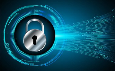 İkili kodlu bir kilidin 3d illüstrasyonu