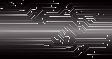 Elektronik cihazlı devre kartı. vektör illüstrasyonu