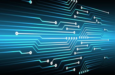 Mavi arkaplanı olan devre kartı