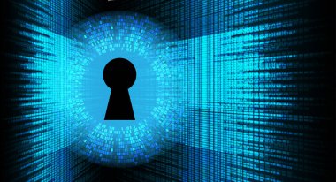 bilgisayar teknolojisi konsepti ikili kod ve asma kilit