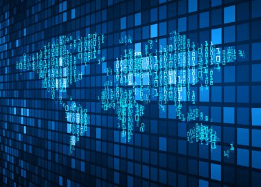 ikili kodlu dünya haritası