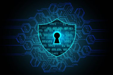 ikili kodların arka planında siber güvenlik kavramı