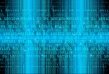 ikili kodlu soyut mavi arkaplan