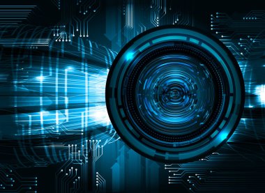 Çeşitli teknolojik elementlere sahip soyut teknoloji arka planı