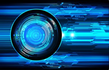 Teknoloji elementleriyle soyut mavi arkaplan