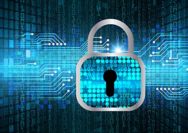 İnternet teknolojisi kavramına güvenlik kilidi
