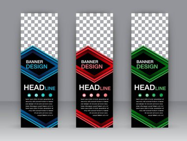 Soyut geometrik şekilli vektör broşür tasarımı. yazdır.