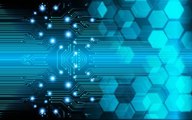 Altıgenli soyut teknoloji arkaplanı