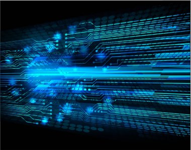 Çeşitli teknolojik elementlere sahip soyut teknoloji arka planı