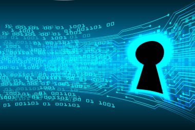 ikili kod ve asma kilit ile soyut arkaplan