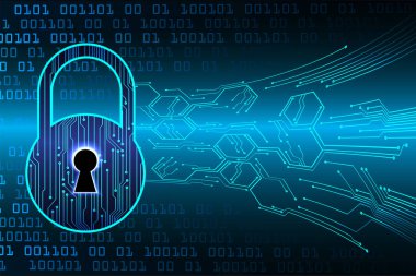 İkili kod ve devre ile soyut arkaplan