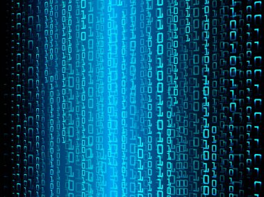 mavi arkaplanda ikili kod