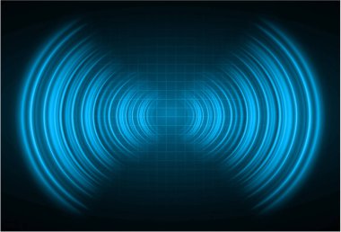 Parlak çizgileri olan soyut geleceksel mavi arkaplan