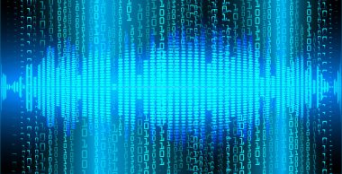 İkili kod ve sayılarla soyut arkaplan