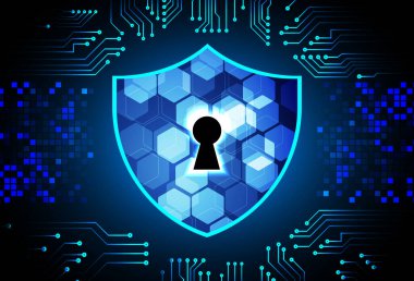 Siyah arkaplanda ikili kodlu siber güvenlik kavramı