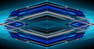 İçeriğiniz için alanı olan geleceksel teknoloji arka planı