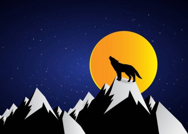 Bir dağ atının silüetinin vektör çizimi