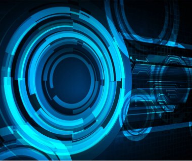 Soyut teknoloji geçmişi. Vektör illüstrasyonu