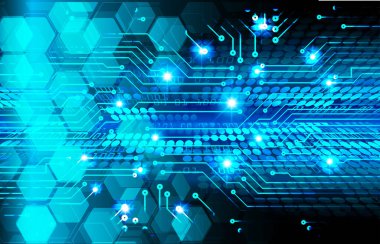 Altıgenli soyut teknoloji arkaplanı