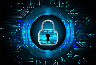 Devre panosundaki güvenlik kilidinin vektör çizimi