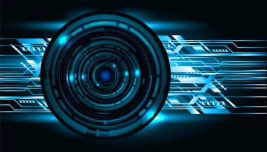 Sanal elementlere sahip gelecekteki teknoloji geçmişi. vektör illüstrasyonu