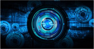 Çeşitli teknolojik elementlere sahip soyut teknoloji arka planı