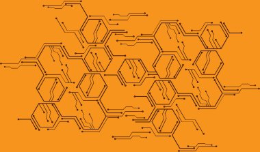 Altıgen ve satırlı soyut arkaplan