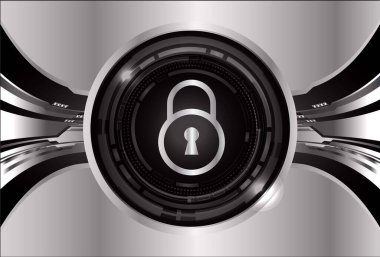 Kilit ve asma kilidin vektör çizimi