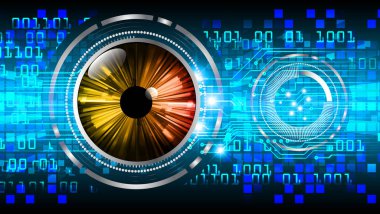 Çeşitli teknolojik elementlere sahip soyut arkaplan