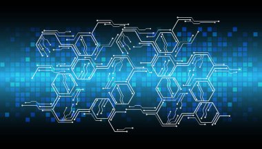 Parlak çizgiler ve altıgenli soyut arkaplan