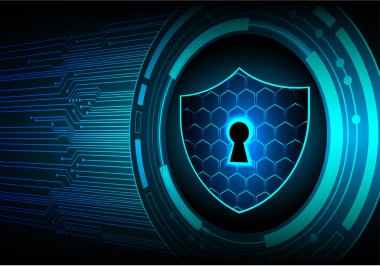 Ekranda veri koruması olan siber güvenlik kavramı