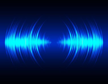 Ses dalgalarıyla soyut vektör arkaplanı