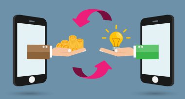 mobil ödeme konsepti. düz tasarım vektör çizimi