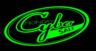 Siyah arkaplan üzerinde metin olan yeşil neon işareti