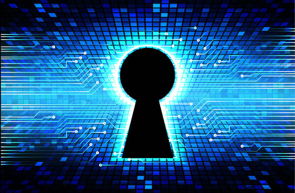 абстрактный фон с ключом и замочной скважиной