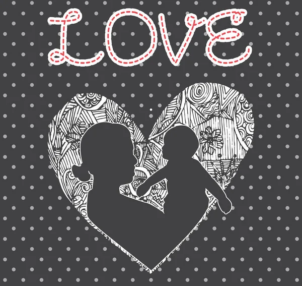 Σχεδιασμός Κάρτας Αγάπης Διανυσματική Απεικόνιση Eps10 Γραφικό — Διανυσματικό Αρχείο