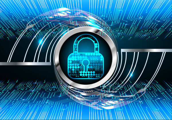 экран компьютера с замком и замком