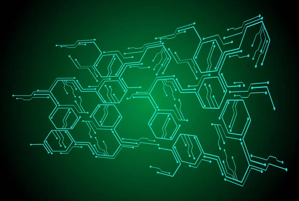 Abstracte Achtergrond Met Zeshoekige Elementen Destructie — Stockvector